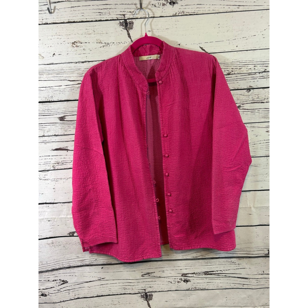 Women's JOSHI Pink Textured Blazer Jacket L